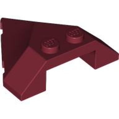 dark red wedge 4 x 4 pointed
