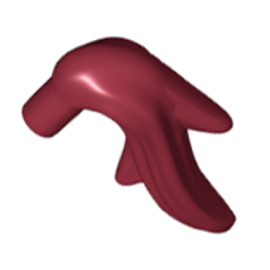 dark red minifigure plume feather ponytail