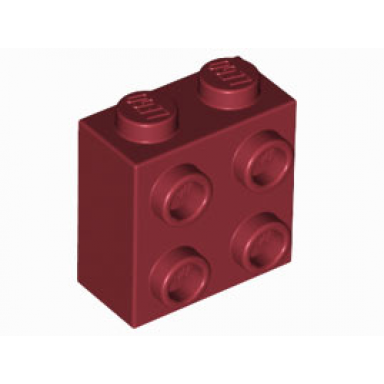 dark red brick modified 1 x 2 x 1 2 3 with studs on side