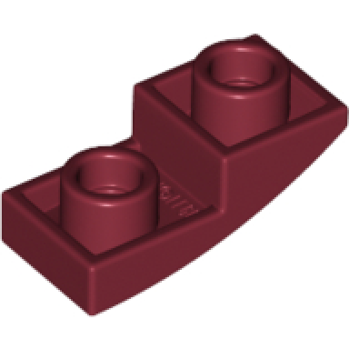 dark red slope curved 2 x 1 x 2 3 inverted