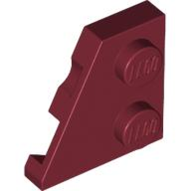 dark red wedge plate 2 x 2 left