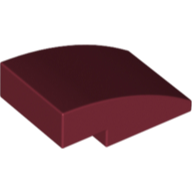 dark red slope curved 3 x 2
