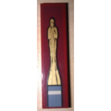 dark red tile 1 x 4 with gold statue pattern sticker - set 8039