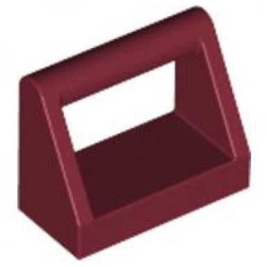 dark red tile modified 1 x 2 with bar handle