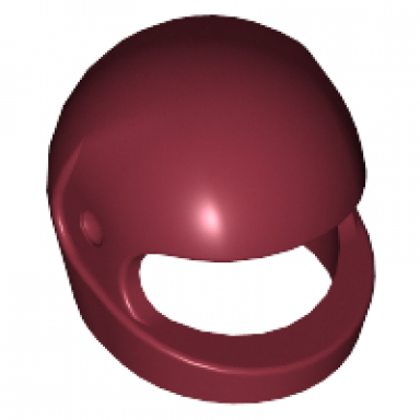 dark red minifigure headgear helmet motorcycle standard