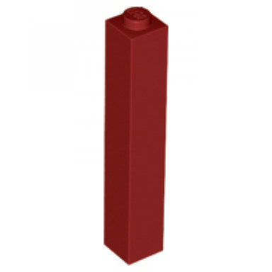 dark red brick 1 x 1 x 5 - solid stud