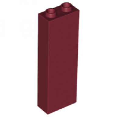 dark red brick 1 x 2 x 5