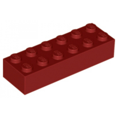dark red brick 2 x 6