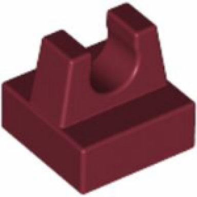 dark red tile modified 1 x 1 with clip
