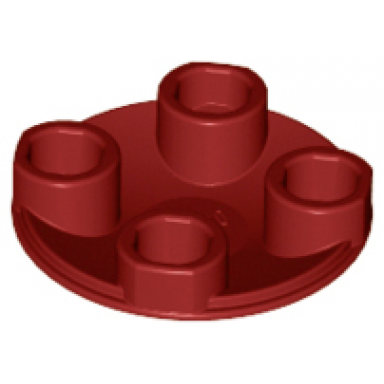 dark red plate round 2 x 2 with rounded bottom boat stud