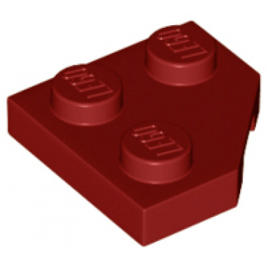 dark red wedge plate 2 x 2 cut corner