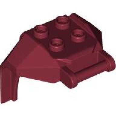 dark red large figure armor chest with 4 studs and bar handle