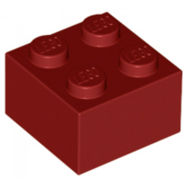 dark red brick 2 x 2