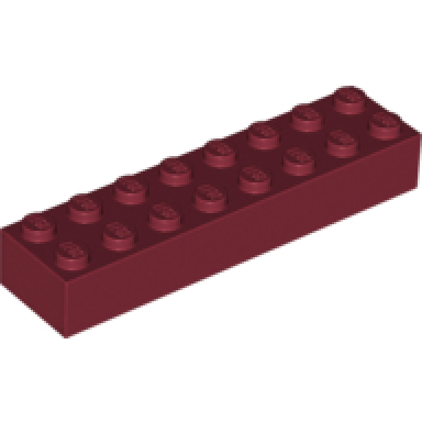 dark red brick 2 x 8