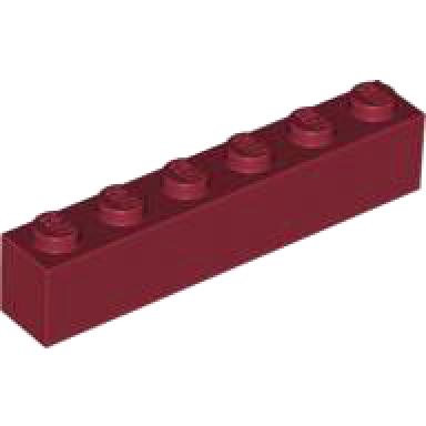 dark red brick 1 x 6
