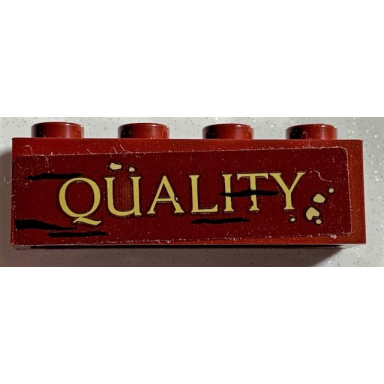 dark red brick 1 x 4 with quality pattern sticker - set 75978