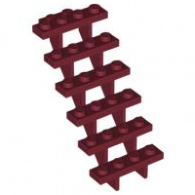 dark red stairs 7 x 4 x 6 straight open