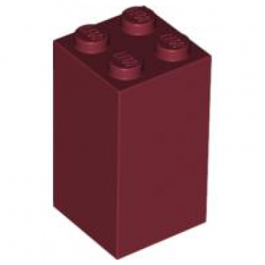 dark red brick 2 x 2 x 3