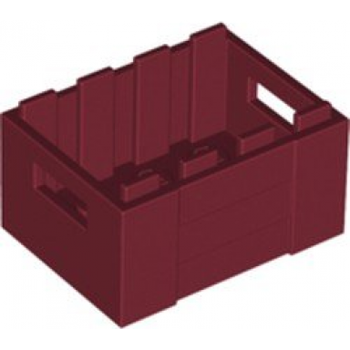 dark red container crate 3 x 4 x 1 2 3 with handholds