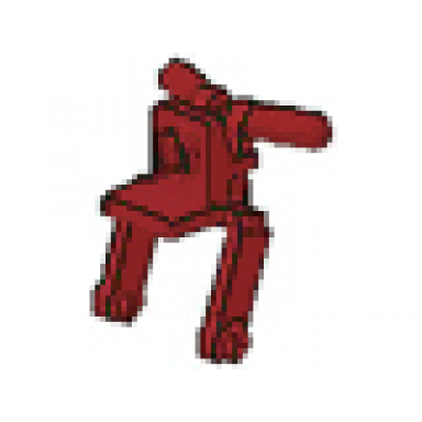 dark red tricycle body front fork handlebars