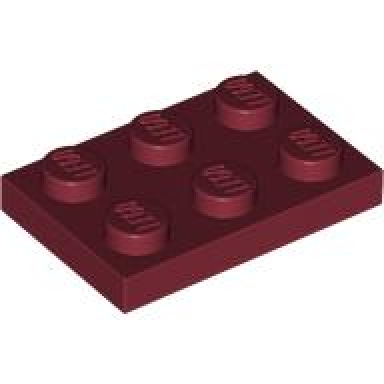 dark red plate 2 x 3