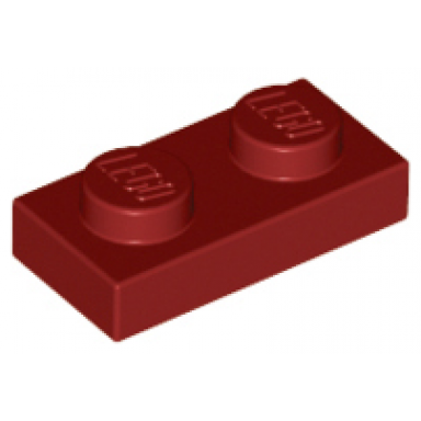 dark red plate 1 x 2