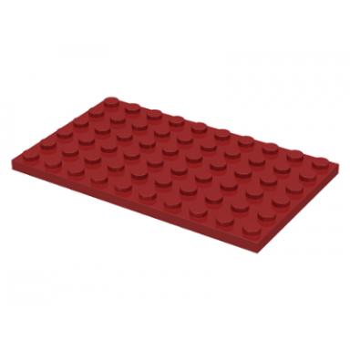 dark red plate 6 x 10