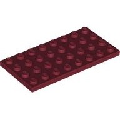 dark red plate 4 x 8