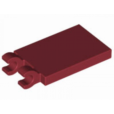 dark red tile modified 2 x 3 with 2 open o clips