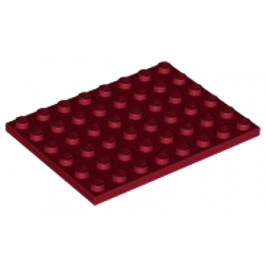 dark red plate 6 x 8