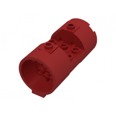 dark red cylinder 3 x 6 x 2 2 3 horizontal - round connections between interior studs