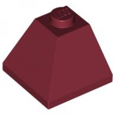 dark red slope 45 2 x 2 double convex corner