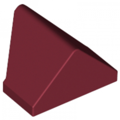 dark red slope 45 2 x 1 double inverted with bottom stud holder