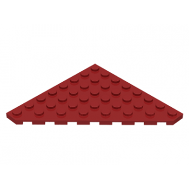 dark red wedge plate 8 x 8 cut corner