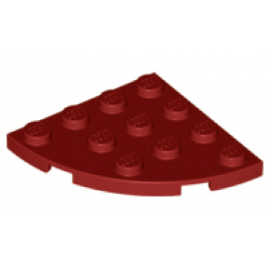 dark red plate round corner 4 x 4