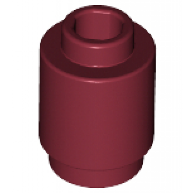 dark red brick round 1 x 1