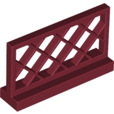 dark red fence 1 x 4 x 2 lattice