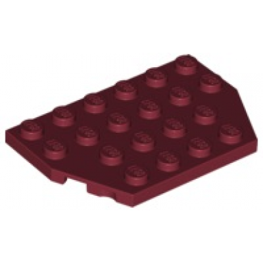 dark red wedge plate 4 x 6 cut corners