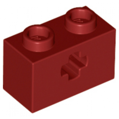 dark red technic brick 1 x 2 with axle hole