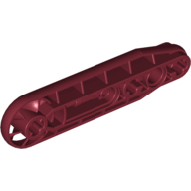 dark red technic liftarm modified fan 1 x 7