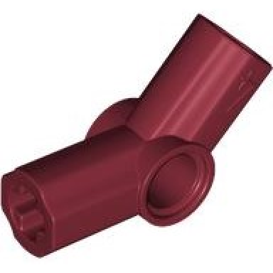 dark red technic axle and pin connector angled 4 - 135 degrees