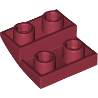 dark red slope curved 2 x 2 x 2 3 inverted