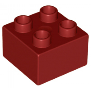 dark red duplo brick 2 x 2