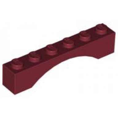 dark red arch 1 x 6