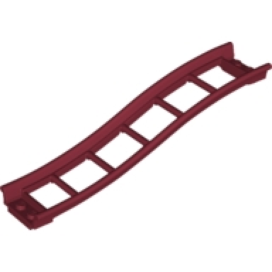 dark red train track roller coaster ramp small 3 bricks elevation