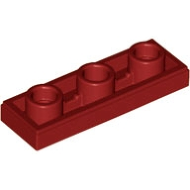 dark red tile modified 1 x 3 inverted with hole