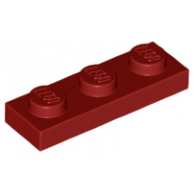 dark red plate 1 x 3