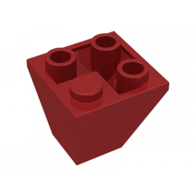 dark red slope inverted 45 2 x 2 double convex