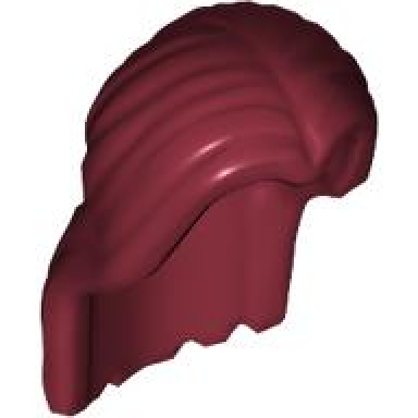 dark red minifigure hair long parted in center