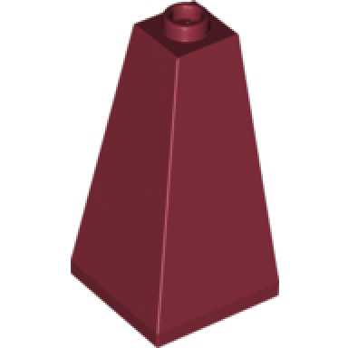 dark red slope 75 2 x 2 x 3 double convex